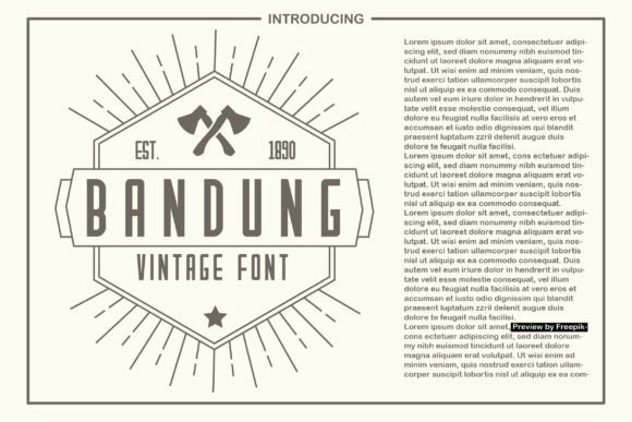 Bandung Vintage: A Typeface for Bold, Nostalgic Design